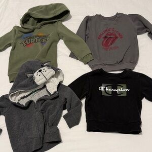 Champion Kids Black Sweatshirt with Logo